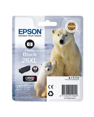 Cartucho tinta negro foto Epson 26XL Claria Premium  