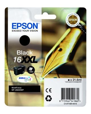 Cartucho tinta negro Epson 16XXL 1000 pags.
